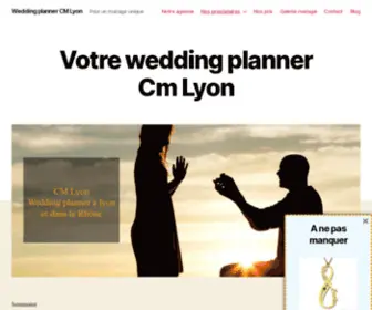 CM-Lyon.fr(Wedding planner Lyon: Organisatrice de mariage CM Lyon Rhône) Screenshot