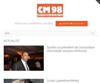 CM98.fr(Le CM98 est une association mémorielle antillaise dont l’objectif est de) Screenshot