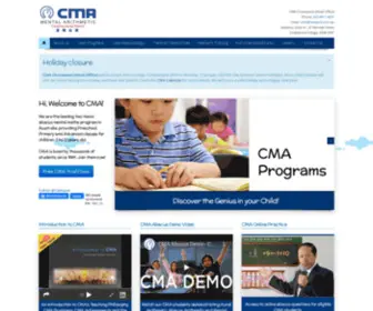 Cmaaust.com.au(CMA Mental Arithmetic Australia) Screenshot