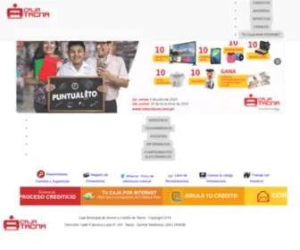Cmactacna.com.pe(Caja Municipal de Ahorro y Crédito de Tacna) Screenshot