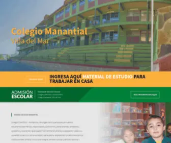 Cmanantial.cl(Colegio Manantial Viña del Mar) Screenshot