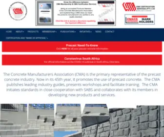 Cma.org.za(The concrete manufacturers association npc (cma)) Screenshot