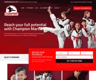 Cmareno.com(Champion Martial Arts) Screenshot