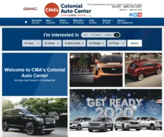 Cmascolonialautocenter.com(Charlottesville, VA GMC Cadillac Lincoln Nissan) Screenshot