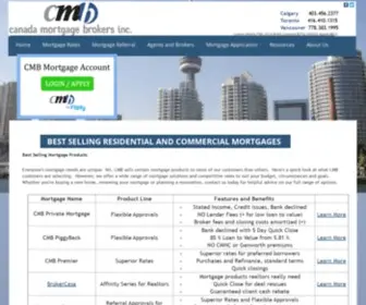 CMbcanadamortgage.com(Ranking the best selling residential and commercial mortgages in Canada and USA) Screenshot