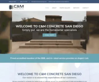 Cmconcretesandiego.com(C&M Concrete) Screenshot