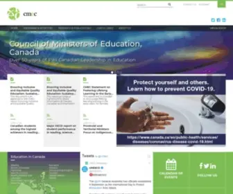 Cmec.ca(Council of Ministers of Education) Screenshot