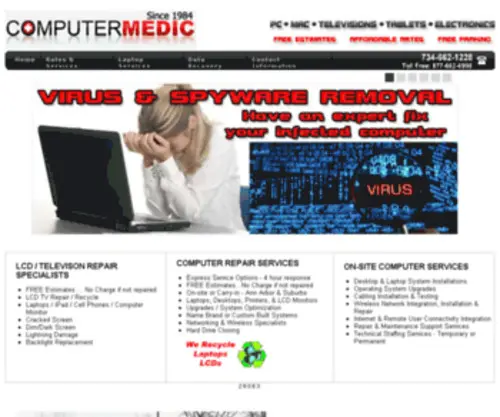 Cmedic.com(Computer Repair Service in Ann Arbor) Screenshot