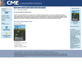 Cmej.org.za(Continuing Medical Education) Screenshot