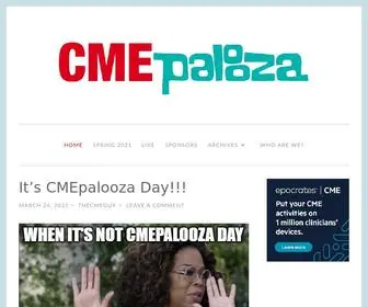 Cmepalooza.com(Where the CME/CE Community Hangs Out) Screenshot