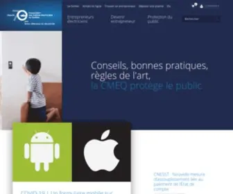 Cmeq.org(Corporation des Ma) Screenshot