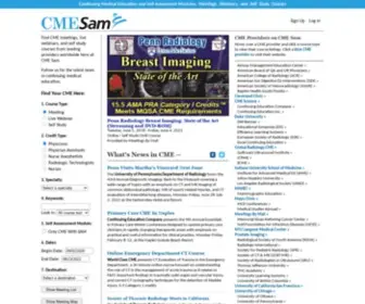 Cmesam.com(CME Sam Continuing Medical Education and Self Assessment Modules) Screenshot