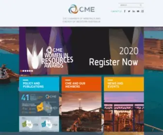 Cmewa.com.au(The Chamber of Minerals and Energy of Western Australia) Screenshot