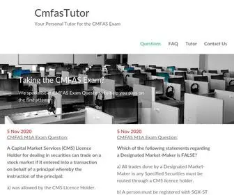 Cmfastutor.com(Your Personal Tutor for the CMFAS Exam) Screenshot