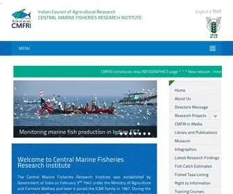 CMfri.org.in(Central Marine Fisheries Research Institute) Screenshot