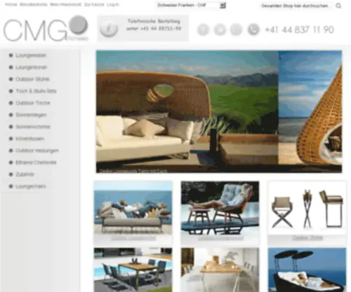 CMG-Shop.ch(Gartenmöbel) Screenshot