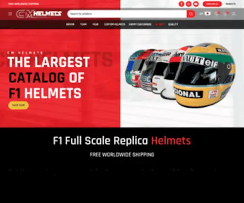 Cmhelmets.com(F1 Replica Helmets for Sale) Screenshot