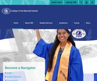 Cmi.edu(The College of the Marshall Islands (CMI)) Screenshot
