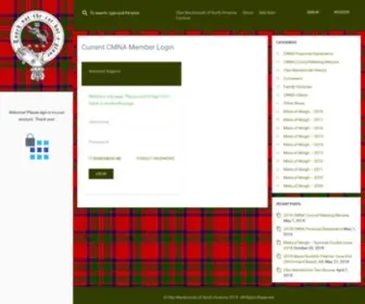 Cmna.org(Clan Mackintosh of North America. CMNA) Screenshot