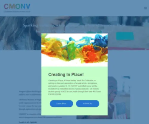Cmonv.org(Children's Museum of Napa Valley) Screenshot