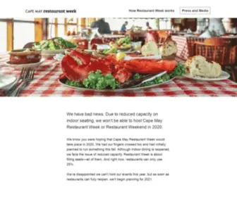 Cmrestaurantweek.com(Cape May Restaurant Week) Screenshot