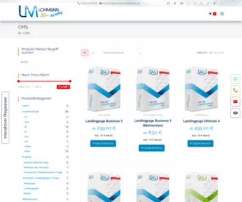 CMS-Softwareshop.de(Lohmann Marketing Shop (LMs)) Screenshot