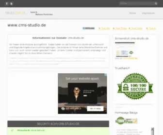 CMS-Studio.de(Erfahrungen & Sicherheitscheck) Screenshot