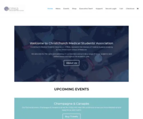 Cmsa.org.nz(Christchurch Medical Students' Association) Screenshot