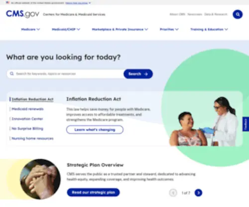 CMS.gov(Centers for Medicare & Medicaid Services) Screenshot