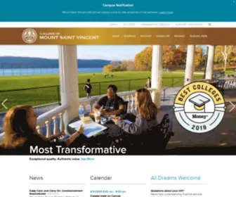 CMSV.edu(College Of Mount Saint Vincent) Screenshot