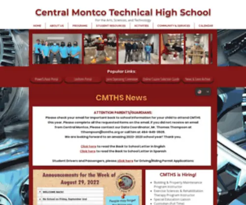 CMTHS.org(Central Montco Technical High School (CMTHS)) Screenshot