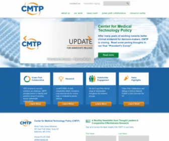 CMTpnet.org(Center for Medical Technology Policy) Screenshot