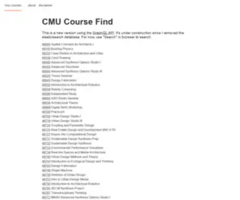 Cmucoursefind.xyz(CMU Course Find) Screenshot