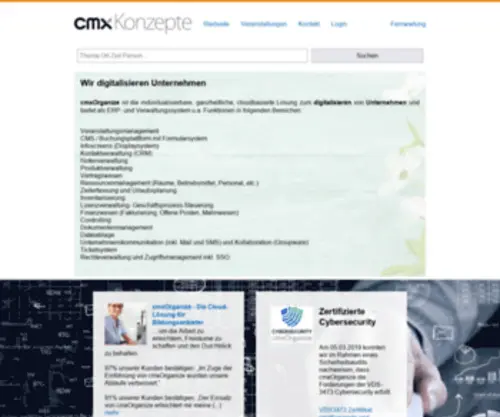 CMX-Konzepte.de(Software Verwaltungssoftware Volkshochschule Bildung Lösung) Screenshot