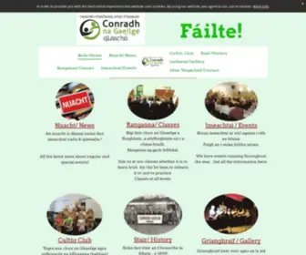 Cnag-Glaschu.co.uk(Eolas faoi Conradh na Gaeilge Glaschú) Screenshot