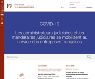 CnajMj.fr(Conseil National des Administrateurs et des Mandataires Judiciaires) Screenshot