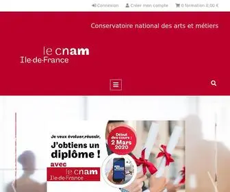 Cnam-IDF.fr(Le CNAM Ile) Screenshot