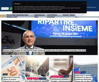 Cnaparma.it(CNA Parma Confederazione Nazionale Artigianato piccola) Screenshot