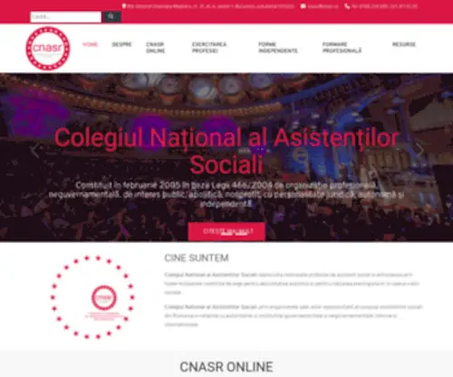 Cnasr.ro(Colegiul național al asistenților sociali) Screenshot
