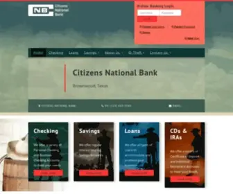 CNB-Brownwood.com(Citizens National Bank at Brownwood) Screenshot
