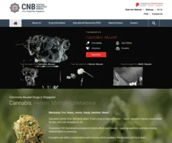 CNB.gov.sg(Welcome to Central Narcotics Bureau of Singapore) Screenshot