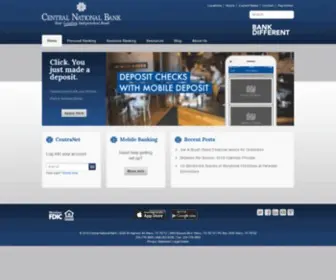 CNbwaco.com(Central National Bank) Screenshot