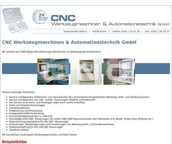 CNC-Essen.de(CNC Werkzeugmaschinen & Automationstechnik GmbH) Screenshot