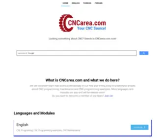 Cncarea.com(Your CNC Source) Screenshot