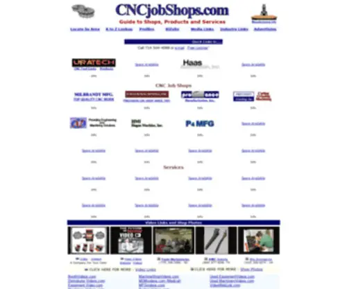 CNcjobshops.com(CNC Job Shops) Screenshot