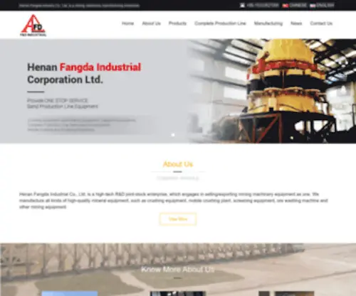 CNcrusher.com(Fangda Industrial Co) Screenshot