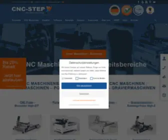 CNCstep.de(CNC Maschinenbau & Hersteller für CNC Fräsen) Screenshot