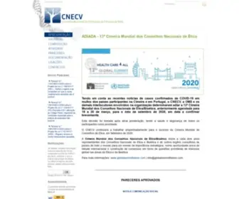 Cnecv.pt(The National Council of Ethics for the Life Sciences) Screenshot