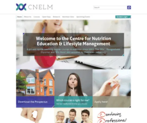 Cnelm.co.uk(Higher Education Degree Courses in Nutrition) Screenshot