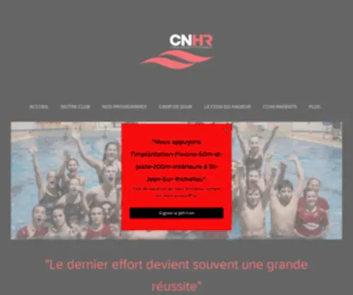 CNHR-Natation.com(Accueil) Screenshot